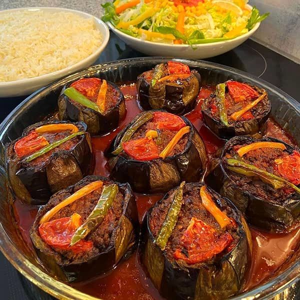 طرز تهیه بادمجان شکم پر ترکیه ای