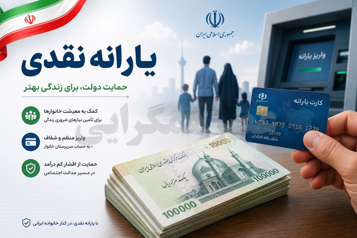 واریز یارانه مرداد / واریز نقدی 1.500.000 تومانی شبانه به حساب سرپرستان خانوار