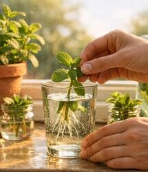 کاشت نعناع در آب | کاشت نعنا در خانه در تمام فصول