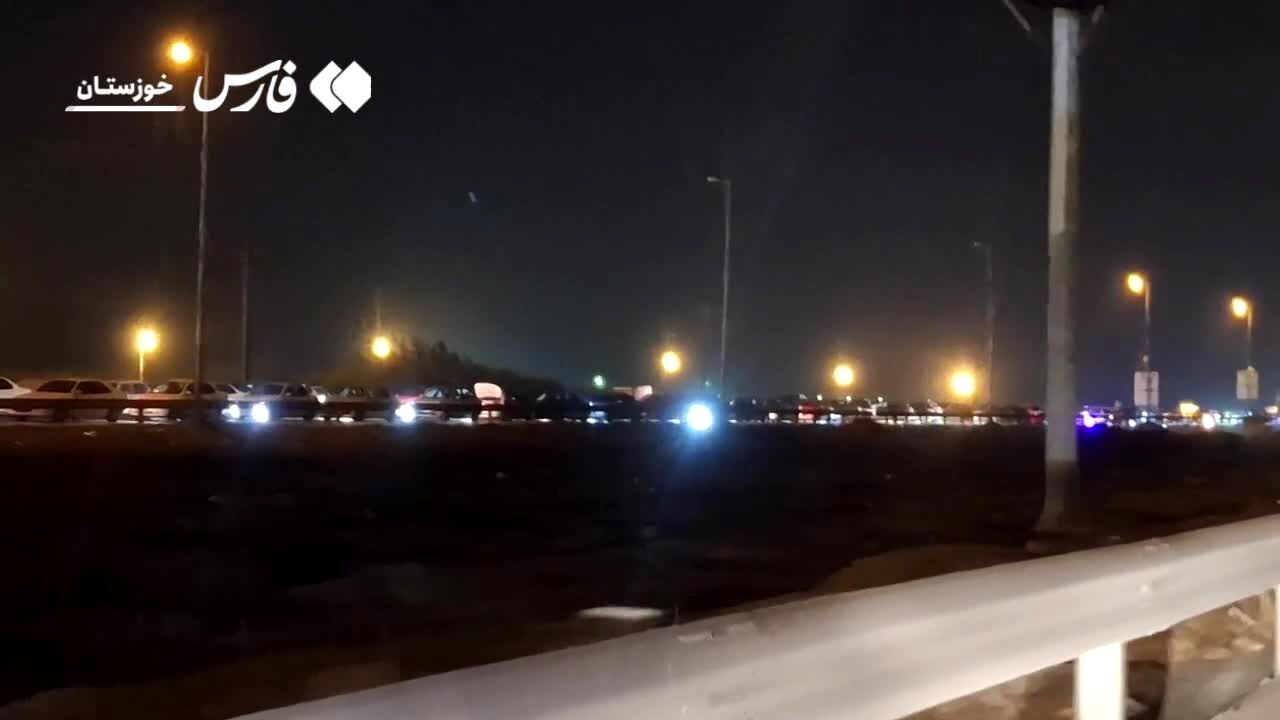 ازدحام بی‌سابقه در جاده شلمچه؛ این صف طولانی را ببینید! +فیلم