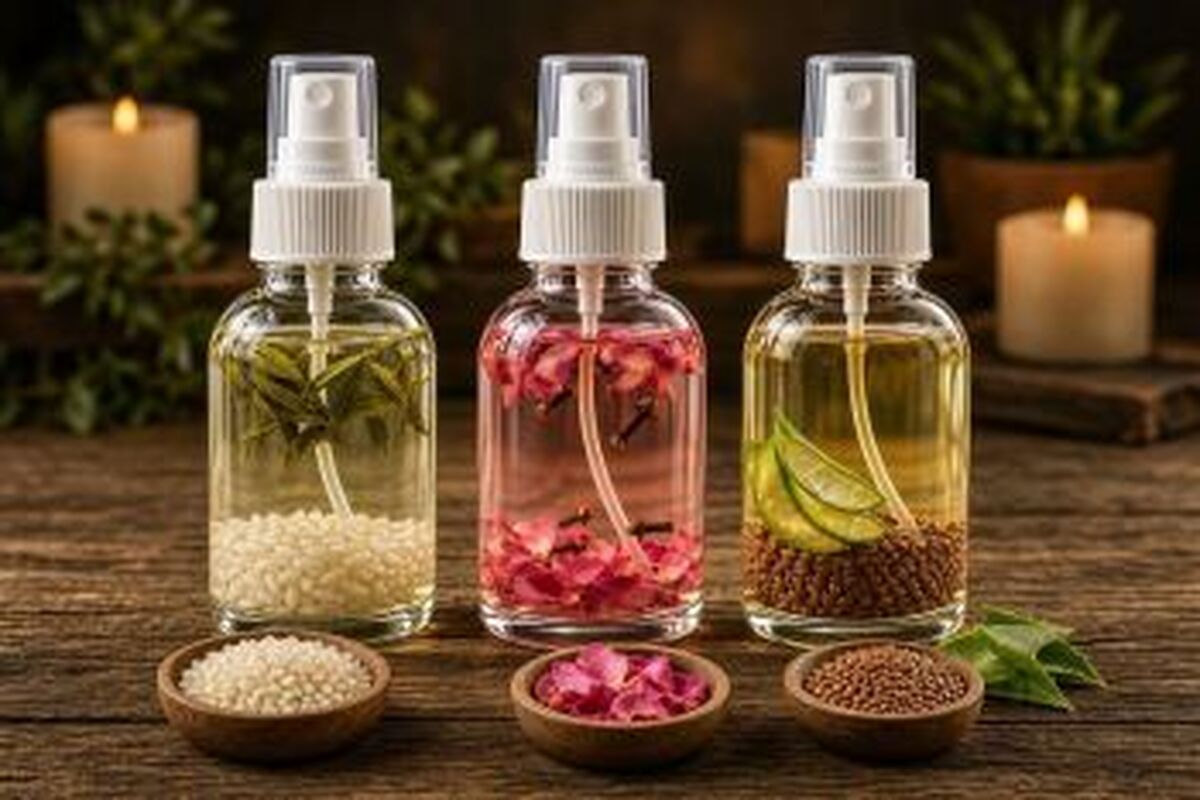 آموزش ساخت ۳ تونر گیاهی برای پوستی شاداب و هیدراته در خانه با مواد دم دستی