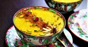 طرز تهیه شله زرد نذری |  ترفند جلوگیری از آب انداختن شله زرد