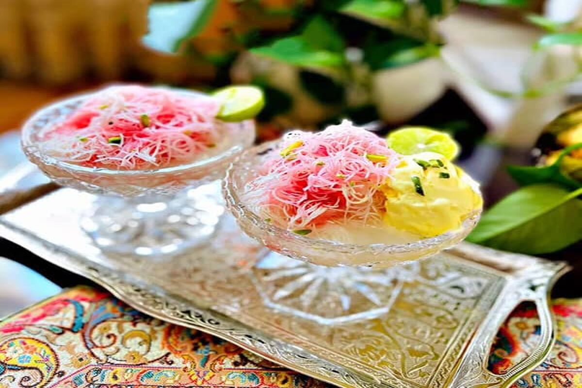 طرز تهیه فالوده شیرازی بدون رشته آماده مثل بازاری