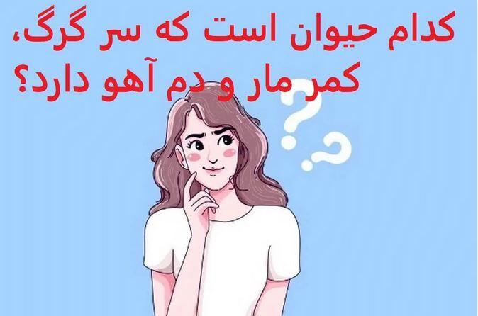 چیستان روز :  کدام حیوان است که سر گرگ، کمر مار و دم آهو دارد؟ 