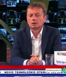 فیلم لحظه سکته کردن آقای وزیر در گفت‌و‌گو تلویزیونی 