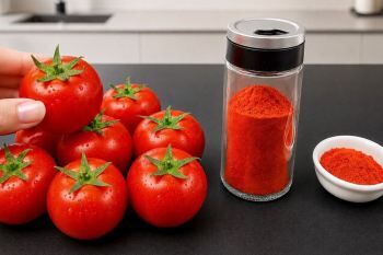 طرز تهیه پودر گوجه فرنگی خانگی جایگزین طبیعی رب گوجه